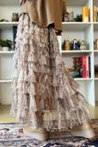 Ramone Marble Mesh Midaxi Skirt Earth